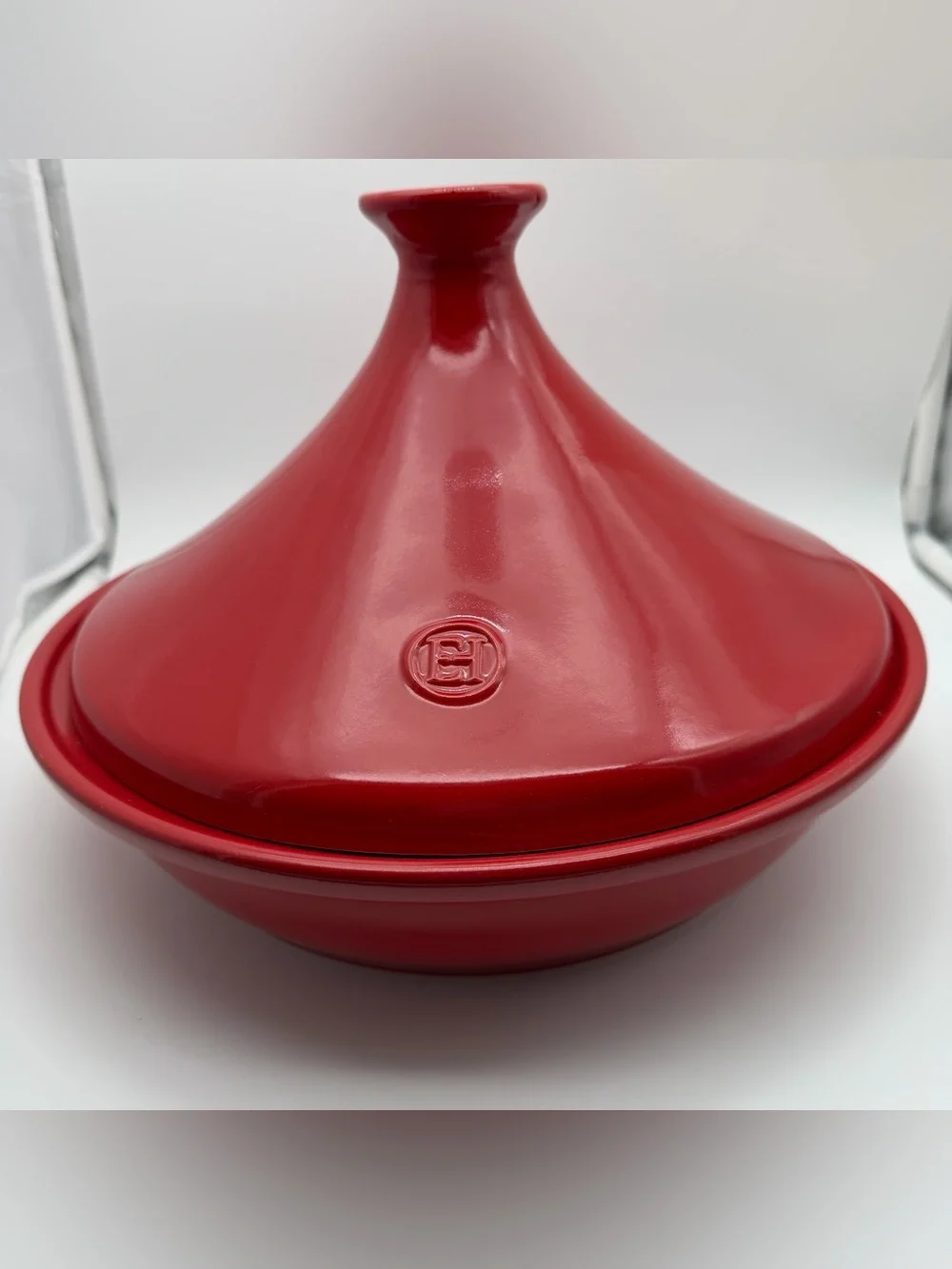 Emile Henry Flame Ceramic Tagine 3.7 Qt Baking Dish Red 55.32 NWOB